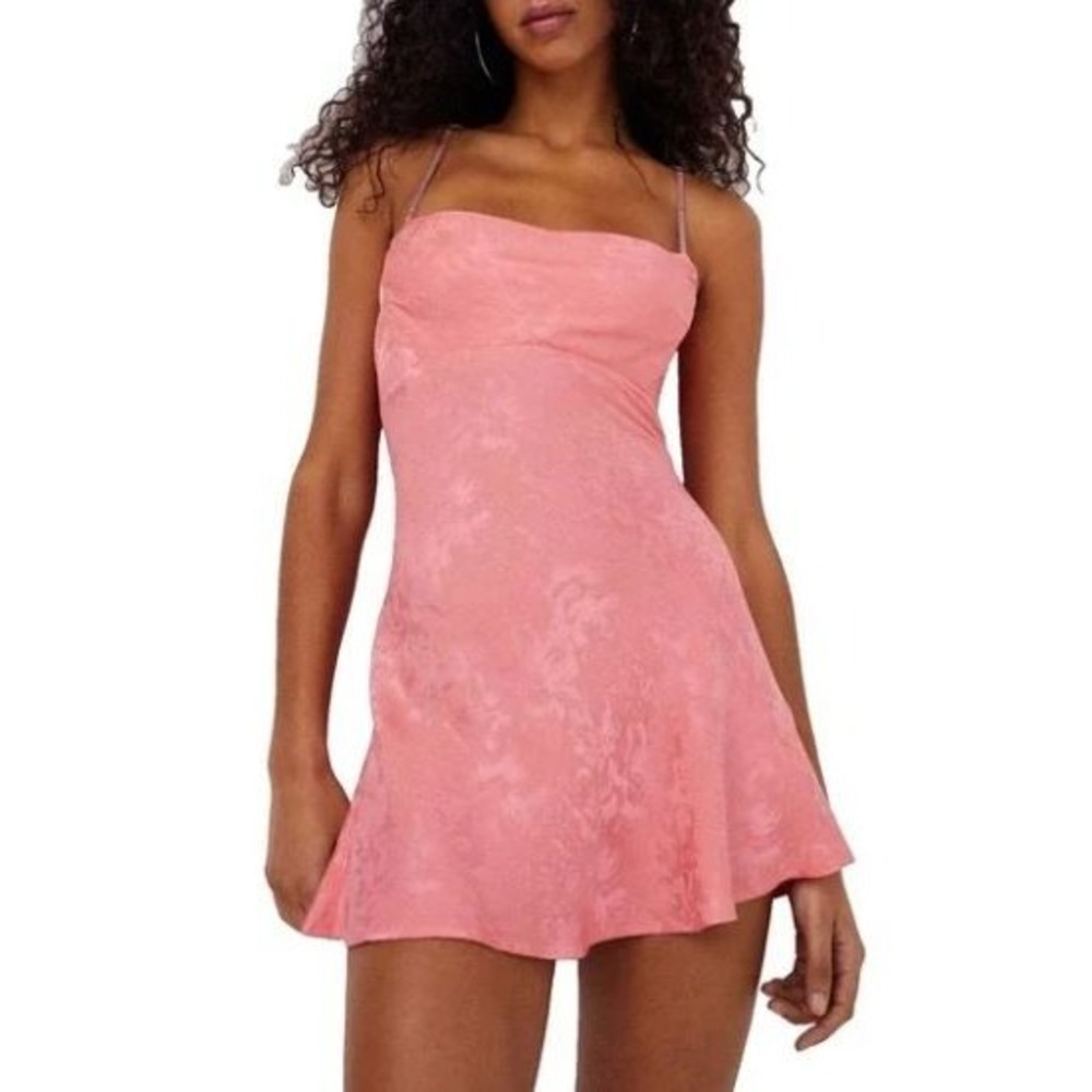 For Love and Lemons Gabrielle Mini Slip Dress Pink Floral Whimsy Summer Size S‎ - Picture 4 of 4